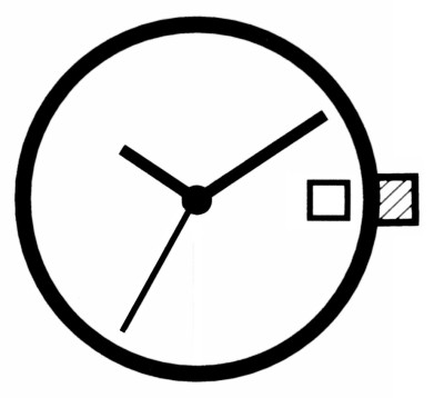 Small clockwork automatic ETA 2824-2, hour-H 1.25 SC, D3 nickel-plated