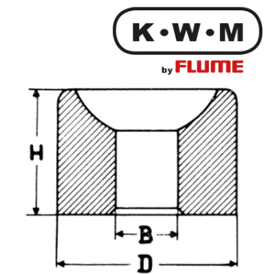 KWM-Einpresslager Messing L146, B 3,40-H 2,7-D 4,72 mm