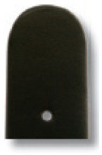 Bracelet-montre en cuir Merano 14mm noir lisse