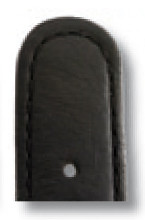 Lederband Dundee 12mm schwarz mit Straußennarbung