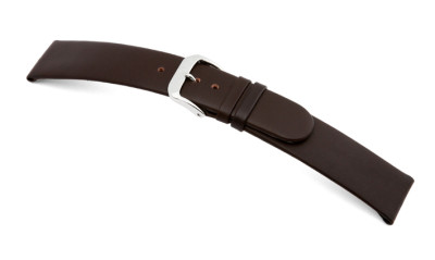Bracelet-montre en cuir Merano 14mm moka lisse