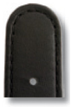 Lederband Louisville 24mm schwarz glatt