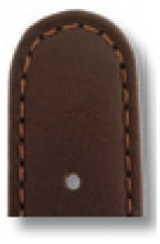 Bracelet-montre en cuir Louisville 12mm moka lisse