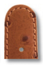 Lederband Dundee 12mm cognac mit Straußennarbung