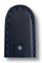 Bracelet-montre en cuir Phoenix 20mm bleu océan lisse
