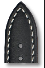 Bracelet-montre en cuir Del Mar 22 mm noir