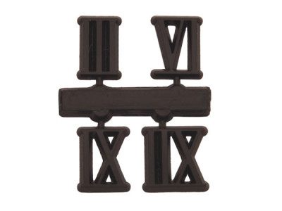 Zahlensatz 3-6-9-12 Kunststoff 20mm schwarz römische Zahlen
