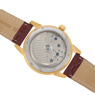 SELVA Herren-Armbanduhr »Garcia« - vergoldet-braun