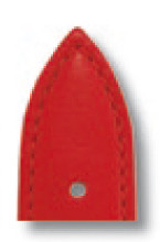 SELVA Lederband zum einfachen Wechseln 22mm rot mit Naht - MADE IN GERMANY