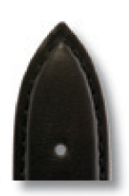 SELVA Lederband zum einfachen Wechseln 18mm schwarz mit Naht - MADE IN GERMANY