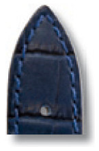 Lederband Tampa 24mm marineblau mit Alligatorprägung XL