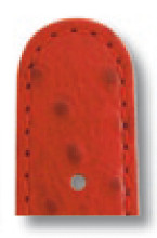 Lederband Dundee 12mm rot mit Straußennarbung