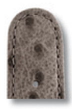 Lederband Dundee 16mm steingrau mit Straußennarbung
