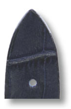 Lederband Charleston 16mm marineblau mit Alligatorprägung