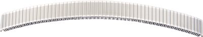 Flex-Metallband Edelstahl 10-12 mm weiß poliert / mattiert mit Wechselanstoß