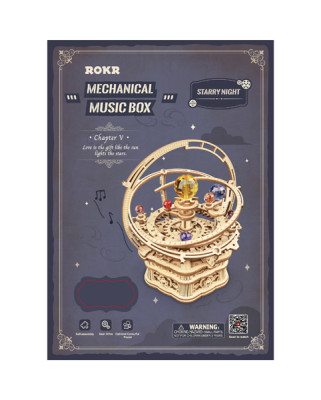 ROKR Kit de construction 3D boîte à musique Galaxie Starry Night