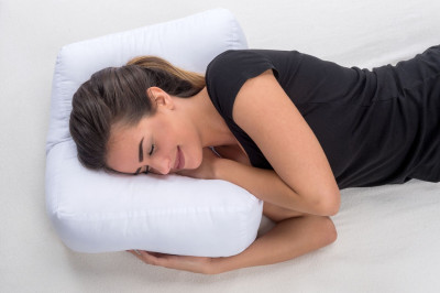 Coussin pour dormir sur le côté avec housse en polyester pour une nuit tranquille - innovant, moelleux, bienfaisant