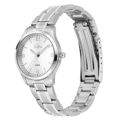 SELVA montre-bracelet à quartz avec bracelet en acier inoxydable, cadran argenté Ø 27mm