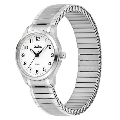 SELVA montre-bracelet à quartz avec cordon, cadran blanc Ø 27mm