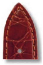 Lederband Bahia 16mm mahagoni mit Krokodillederprägung