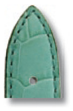 Bracelet en cuir Jackson 18mm turquoise avec gaufrage alligator