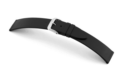 SELVA bracelet en cuir pour changer facilement 24mm noir sans couture - MADE IN GERMANY