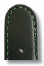 Bracelet cuir Phoenix 10mm vert forêt lisse