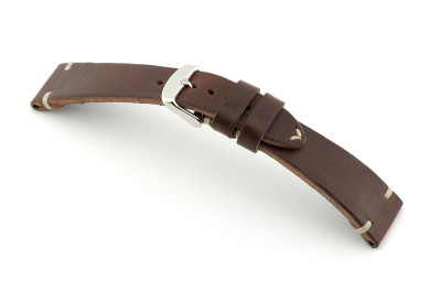 Bracelet cuir Richmond 22 mm acajou vintage