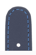 Bracelet cuir Louisville 18mm bleu océan lisse