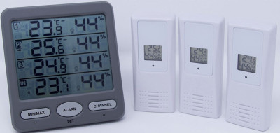 Wireless thermo-hygrometer with 3 transmitters CLIMATE MONITOR