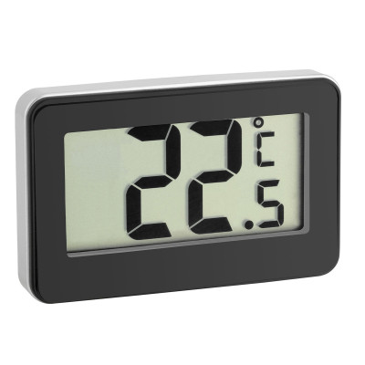 Digital thermometer, black - ideal for measuring the temperature in the refrigerator