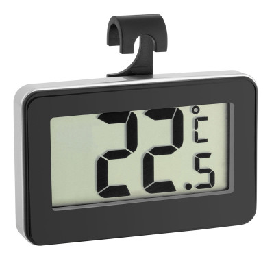 Digitales Thermometer, schwarz - ideal zur Temperaturmessung im Kühlschrank