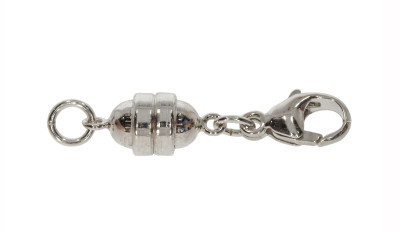 Magnetic clasp with carabiner 11mm, silver 925/-