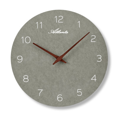 Atlanta 4521/4 quartz wall clock gray / brown