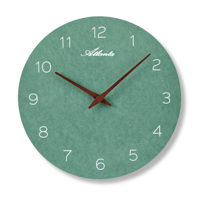 Atlanta 4521/6 quartz wall clock green / brown