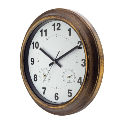 Quartz wall clock for indoor and outdoor use